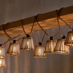 Medan Solar Bamboo String Light Rechargeable 315" Long