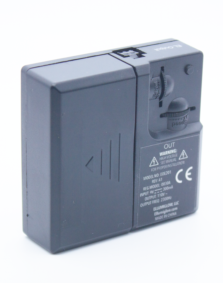 9v Battery Pack & Inverter (Powers up to 60sqin, or 20ft EL Wire)