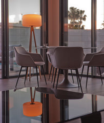 Dumai 55'' 140 Integrated LED Wired Natural Tripod Floor Lamp