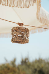 Ambon Solar Rattan String Light Rechargeable 315" Long 35-lumens.