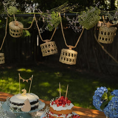 Ambon Solar Rattan String Light Rechargeable 315" Long 35-lumens.