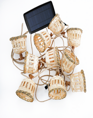 Ternate Solar Rattan String Light Rechargeable 315" Long