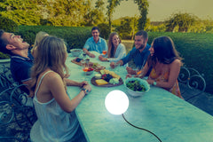Blitar 8" Solar Powered + Rechargeable Integrated LED Color Changing Outdoor Pool Floating Light