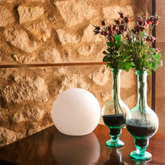 Blitar 12" Globe Shaped Wired LED Outdoor Landscape Light