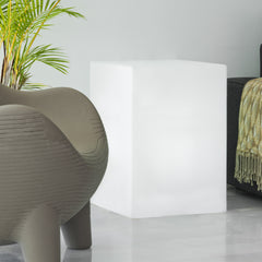 Solok 21" Illuminated Cube - Multi-Functional Stool, ambient light or landscape light. USB Rechargeable.