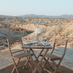 Sorong Slim Cordless LED Outdoor Table Lamp Brass 13"