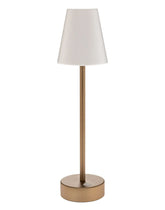 Sorong Slim Cordless LED Outdoor Table Lamp Brass 13"