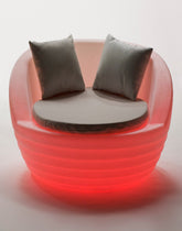 Langsa Illuminated Outdoor Patio Daybed with cushions and mattress