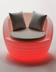 Langsa Illuminated Outdoor Patio Daybed with cushions and mattress