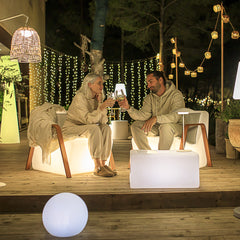 Tarakan Sit Illuminated Patio Lounge chair with Armrest