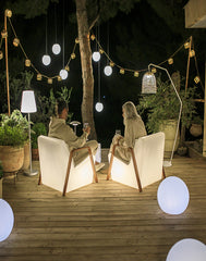 Tarakan Sit Illuminated Patio Lounge chair with Armrest