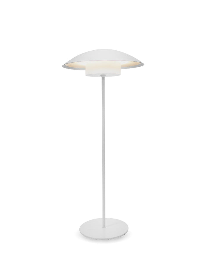 Tual Cordless LED Outdoor Table Lamp 16" White, Ellumiglow