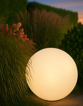 Blitar 31.5" Large Globe Shaped Wired LED Outdoor Landscape Light