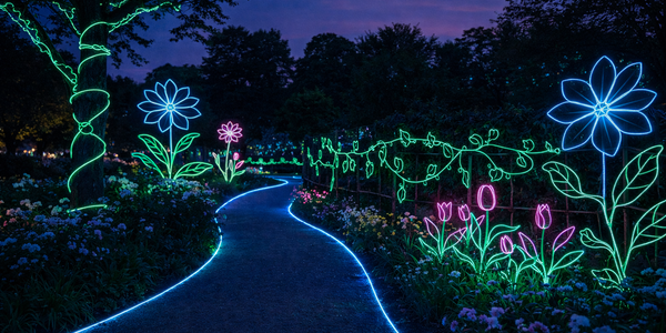 Spring Installations: EL Wire Art for Outdoor Spaces