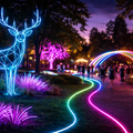 End-of-Summer Installations Using EL Wire in Art Parks & Venues