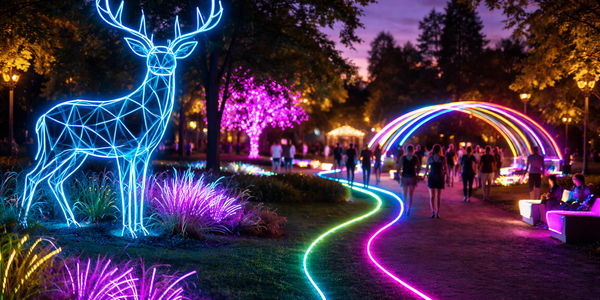 End-of-Summer Installations Using EL Wire in Art Parks & Venues