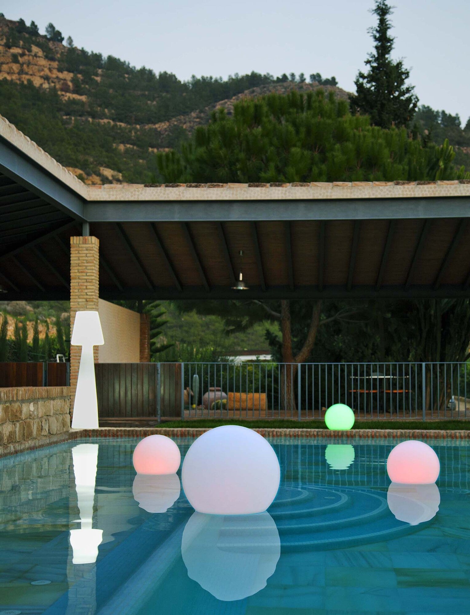 Blitar 24" Solar & Rechargeable Powered Integrated LED Color Changing Outdoor Light