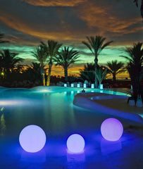 Blitar 24" Solar & Rechargeable Powered Integrated LED Color Changing Outdoor Light