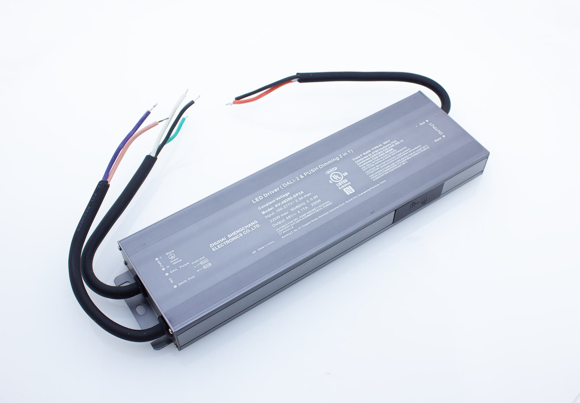 Wavelux 48V Constant Voltage 200W DALI-2 DT8 CCT&Push-Dim LED Driver