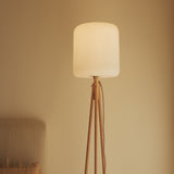 Dumai 55'' 140 Integrated LED Wired Natural Tripod Floor Lamp, Ellumiglow