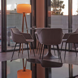 Dumai 55'' 140 Integrated LED Wired Natural Tripod Floor Lamp, Ellumiglow