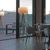 Dumai 55'' 140 Integrated LED Wired Natural Tripod Floor Lamp, Ellumiglow