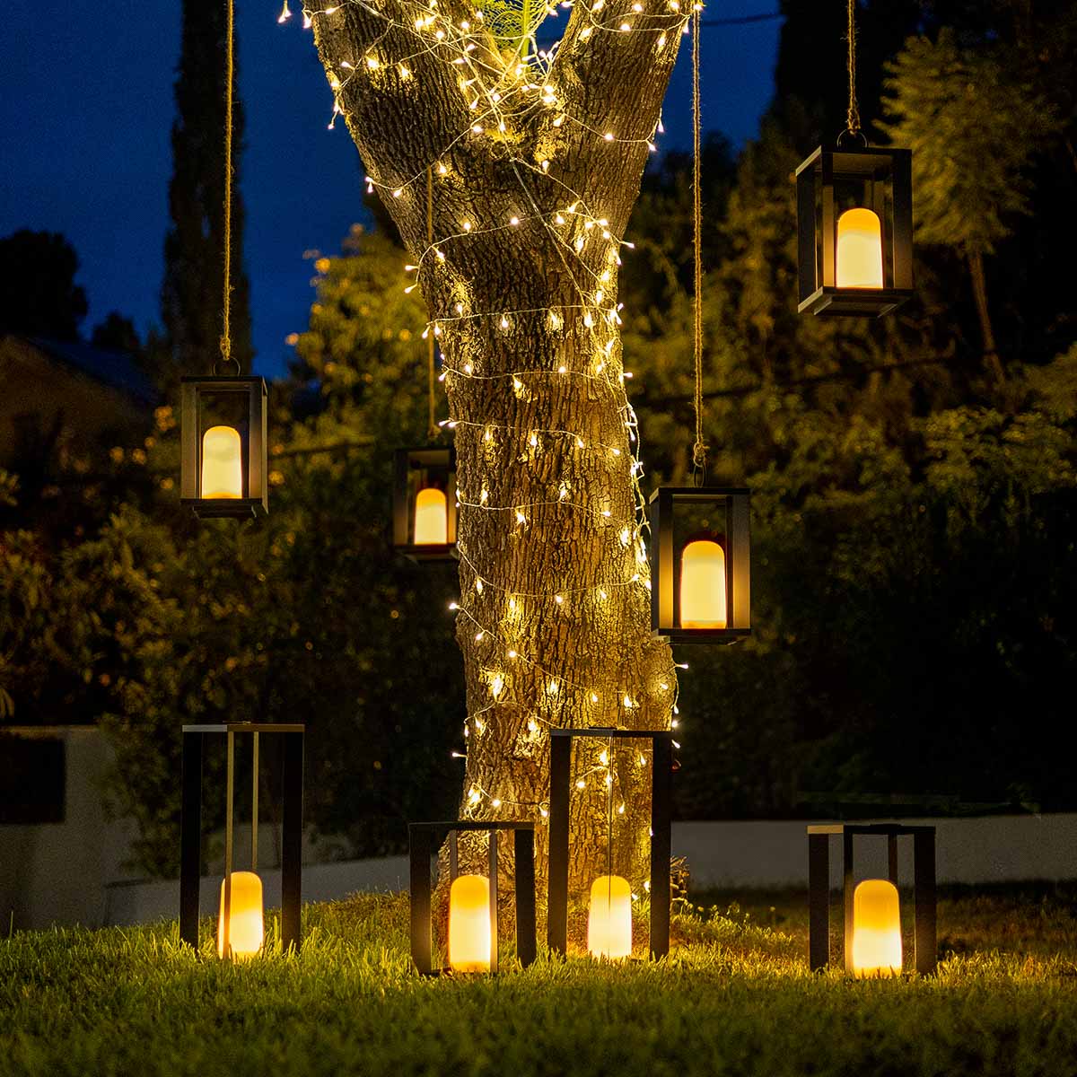 Bima 8" Cordless Lantern Rechargeable 200-Lumens