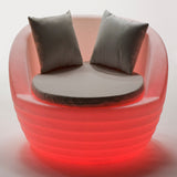 Langsa Illuminated Outdoor Patio Daybed with cushions and mattress