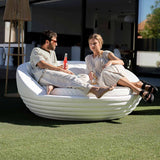 Langsa Illuminated Outdoor Patio Daybed with cushions and mattress
