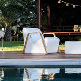 Tarakan Sit Illuminated Patio Lounge chair with Armrest