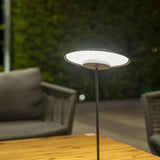 Tual Cordless LED Outdoor Table Lamp 16" Dark Gray, Ellumiglow