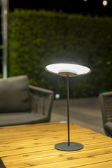 Tual Cordless LED Outdoor Table Lamp 16" Dark Gray