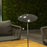 Tual Cordless LED Outdoor Table Lamp 16" Dark Gray, Ellumiglow