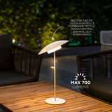 Tual Cordless LED Outdoor Table Lamp 16" White, Ellumiglow
