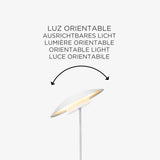 Tual Cordless LED Outdoor Table Lamp 16" White, Ellumiglow