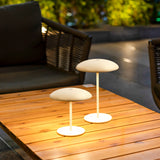Tual Cordless LED Outdoor Table Lamp 11" White, Ellumiglow