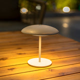 Tual Cordless LED Outdoor Table Lamp 11" White, Ellumiglow