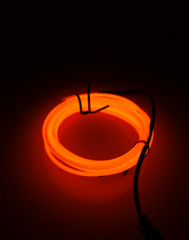 Ellumiglow Charged Orange EL Wire - Custom Length