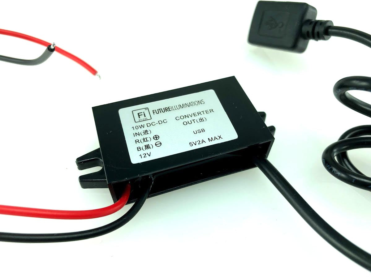 12V-5V DC Step Down - 10W (Laser Wire Car/Truck Adapter)