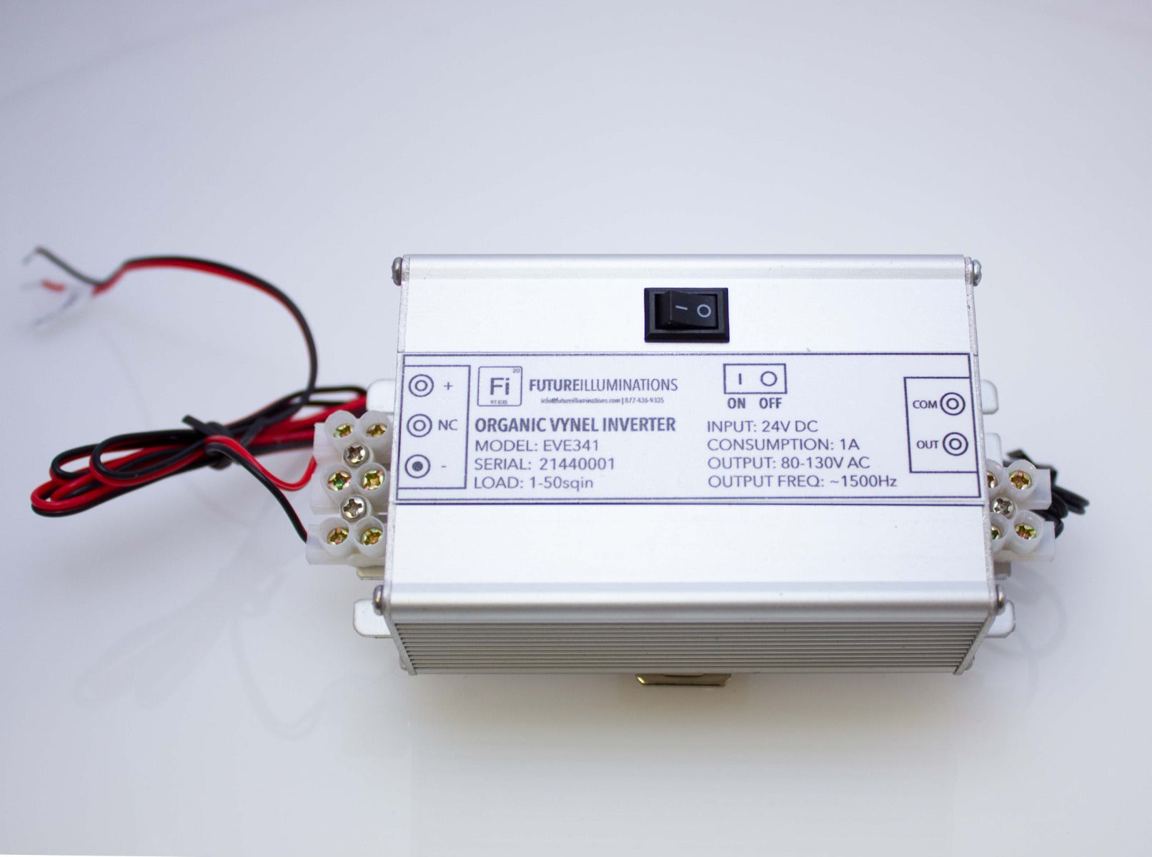 24V DC Organic VynEL DIN Rail Inverter - Powers 5-50sqin