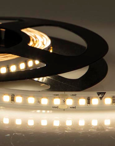 Wavelux 24V Extreme Output Fine Density LED Strip Light when on