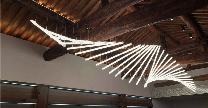 Wavelux LED Hanging Tube Light Kit - 60mm (2.36") Dia 270°