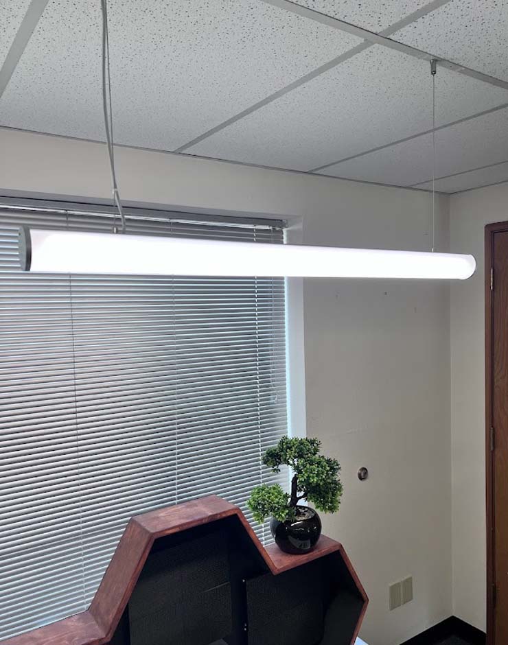 Wavelux LED Hanging Tube Light Kit - 60mm (2.36") Dia 270°