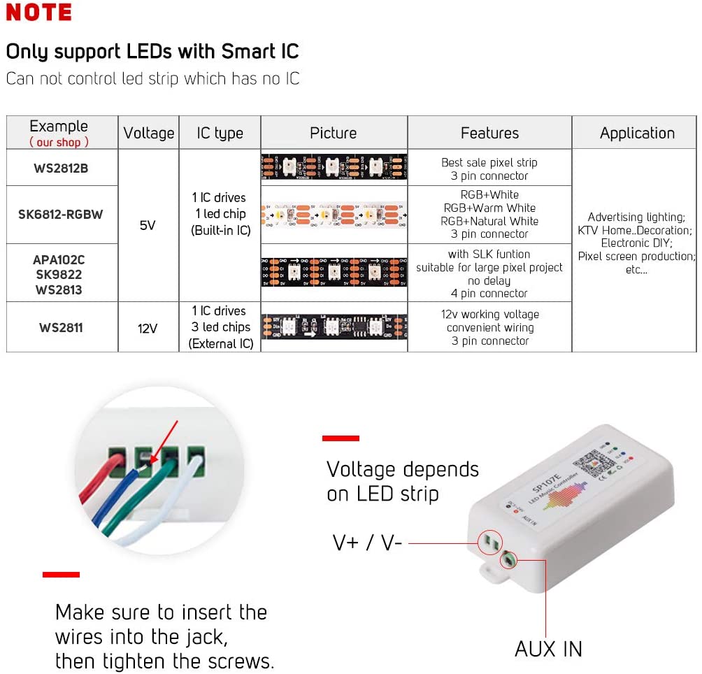 Sound Activated Smart Pixel Bluetooth Controller