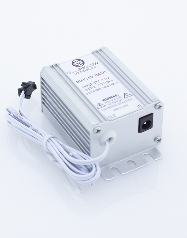 12V Mondo HP TruEL™ Wire Inverter - Powers 6-30ft, Add 12V AC Adapter, Ellumiglow