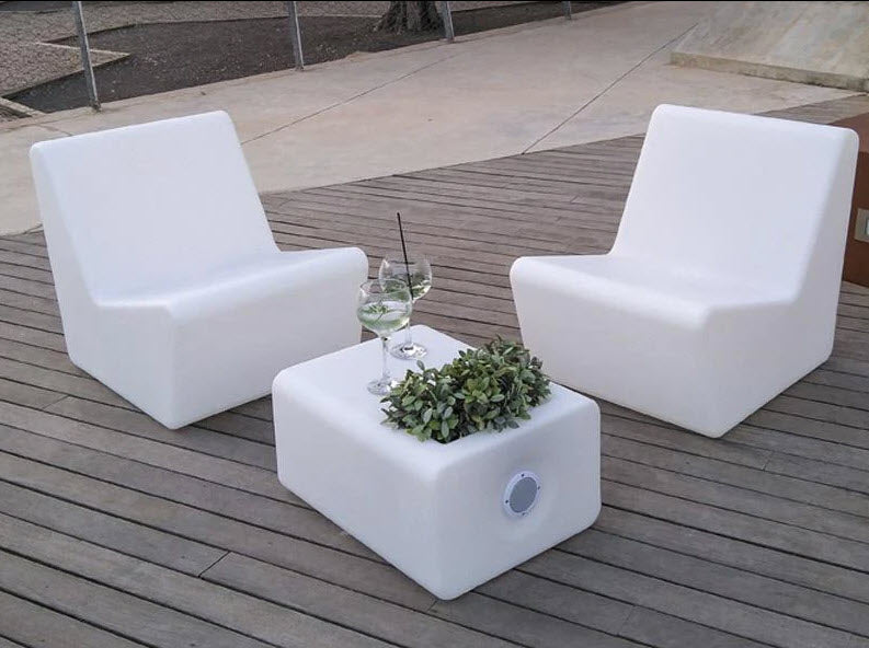 Tarita Side Chair Solar LED Furniture (RGB + WHITE)