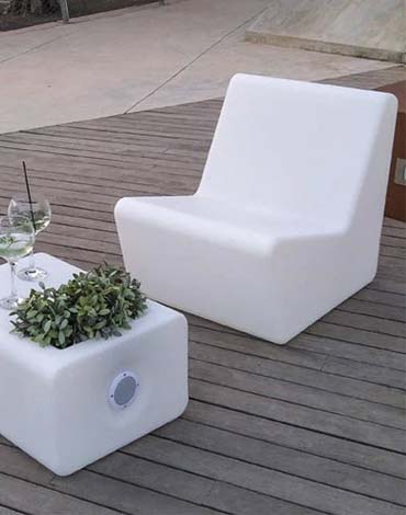 Tarita Side Chair Solar LED Furniture (RGB + WHITE)