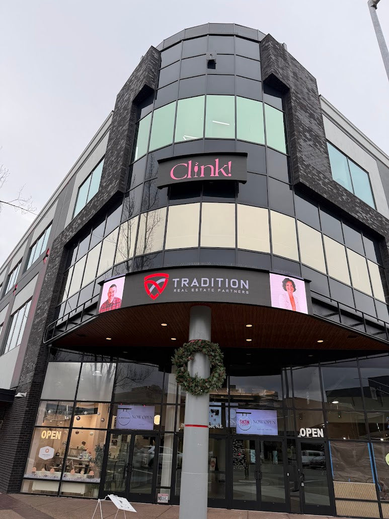 The Forge exterior LED video display