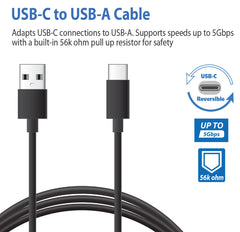 USB Male A to USB-C Male USB 3.2 Gen 1