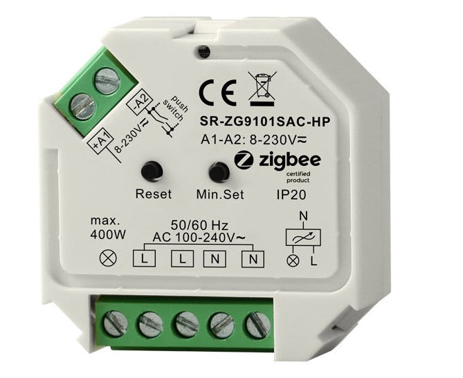 Zigbee AC Phase Cut Dimmer (110V) - Control Any Fixture With A Smart Hub